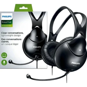 AURICULARES PHILIPS SHM-1900/00 C/MICROFONO PS4 PC VINCHA 3,5MM + ADAPTADOR