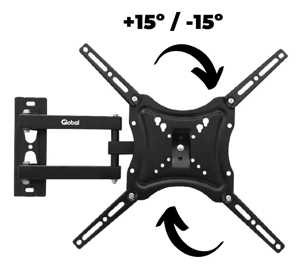 SOPORTE TV GLOBAL BRAZO MÓVIL DE 14 A 55 400X400 TVS-ARM-14-55L - Imagen 3