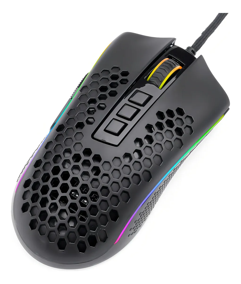 MOUSE GAMER DE JUEGO REDRAGON STORM ELITE M988 BLACK BLACK - Imagen 4