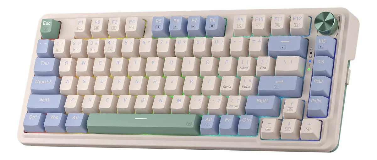 TECLADO REDRAGON UCAL PRO K673CPG-RGB-MAX (CREAM-PURPLE-GREEN)