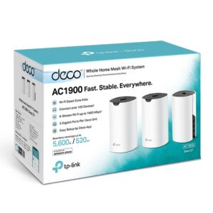 WHOLE-HOME TP LINK MESH WIFI SYSTEM AC1900 3PCS DECO S7