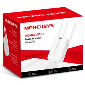 EXTENSOR DE RANGO MERCUSYS  WI-FI DE 300 MBPS MW300RE