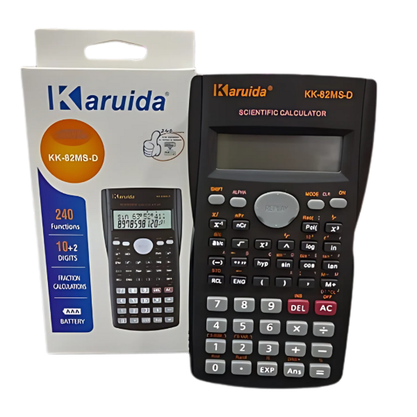 CALCULADORA CIENTÍFICA KARUIDA 12 DÍGITOS 240 FUNCIONES Y FRACCIONES A PILAS AAA