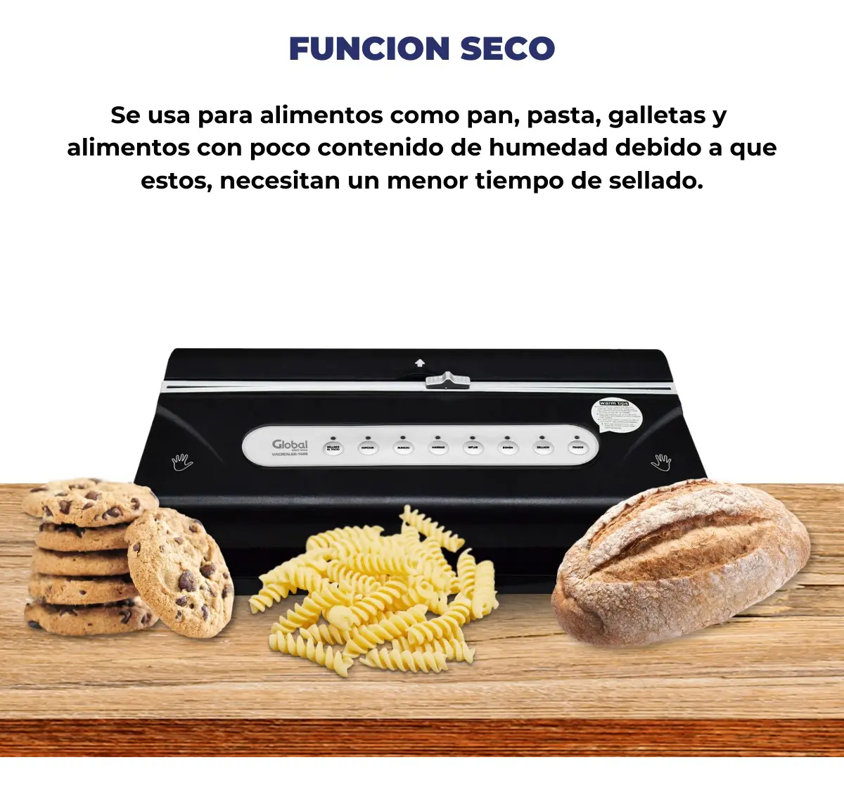 SELLADORA AL VACIO GLOBAL VACSEALER-1688 - Imagen 4
