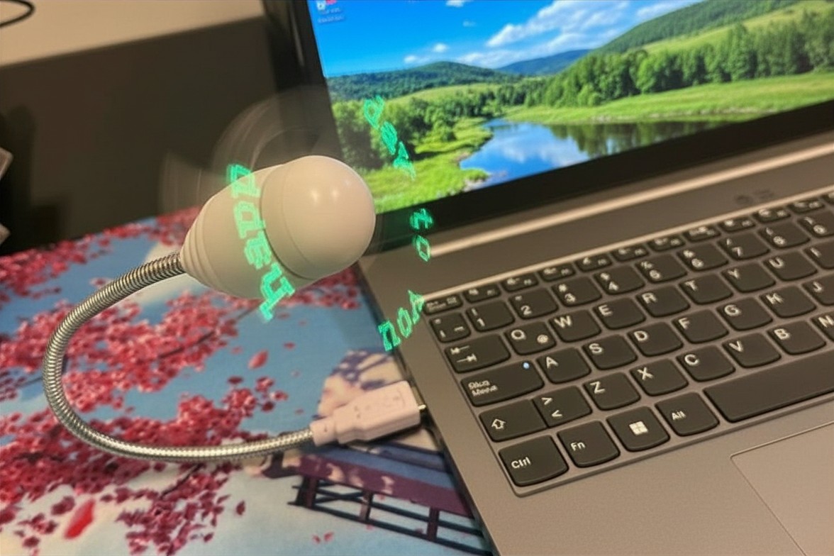 VENTILADOR/LÁMPARA LED USB FLEXIBLE - Imagen 2