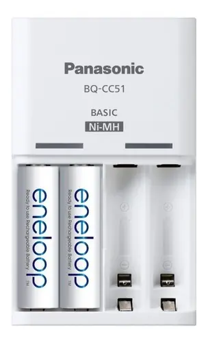 CARGADOR PANASONIC DE PILAS RECARGABLES AA + 2 PILAS AA