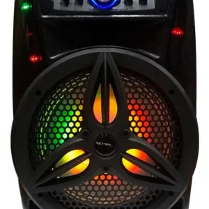 PARLANTE NETMAK BLUETOOTH KARAOKE SUNSET 8 LED CON MICRÓFONO
