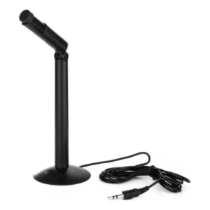 MICRÓFONO SEISA CON PIE CABEZAL MÓVIL PARA PC NOTEBOOK FICHA 3.5 NEGRO