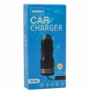 CARGADOR DE AUTO 12V A V8 METAL 2.4A HS-052