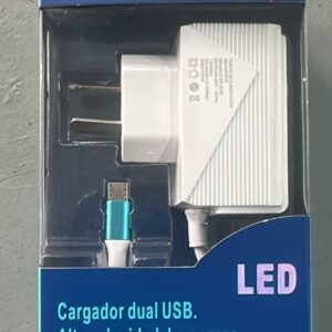 CARGADOR DE CELULAR INOVA CAR-2029 CON CABLE MICRO USB 3.1A
