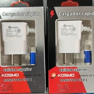 CARGADOR RÁPIDO KOSMO KS-18B 220V 2 A CONECTOR TIPO C