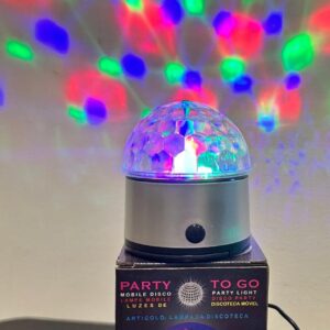 MINI BOLA DISCO LED PARTY TO GO RGB GIRATORIA