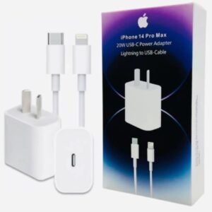 CARGADOR PARA IPHONE 14 PRO MAX 20W USB-C A LIGHTNING