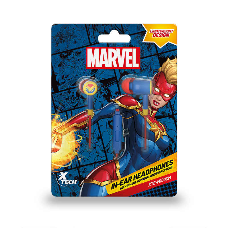 AURICULAR XTECH EARPHONES C/MIC CAPITANA MARVEL XTE-M100CM AURICULAR XTECH EARPHONES C/MIC CAPITANA MARVEL XTE-M100CM