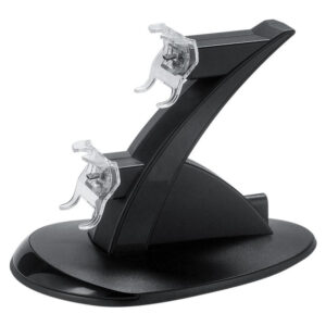 BASE CARGADOR SOPORTE DOBLE JOYSTICK XBOX ONE JUEGOS LED