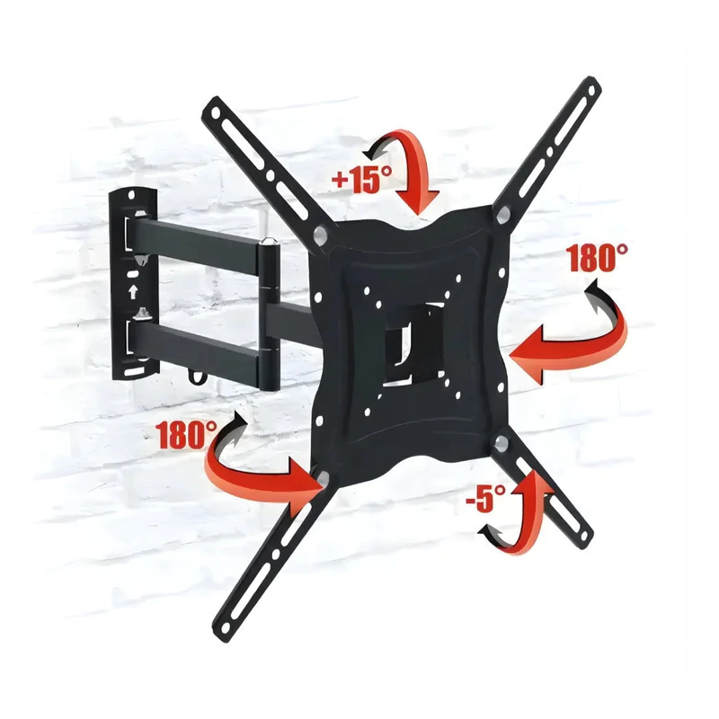 SOPORTE MOVIL HARRY STAR DOBLE BRAZO 14 A 55 HASTA 50KG NEGRO - Imagen 3