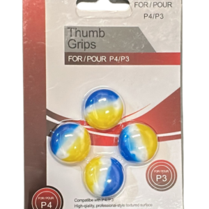 THUMB GRIP CUBRE JOYSTICK PARA PS3/ PS4 SILICONA BLISTER X 4 AZUL/BLANCO/AMARILLO