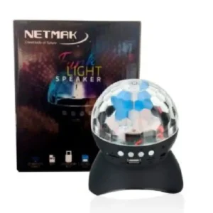 LUZ LED /PARLANTE PORTÁTIL NETMAK BLUETOOTH USB MICRO SD NM-FUNK