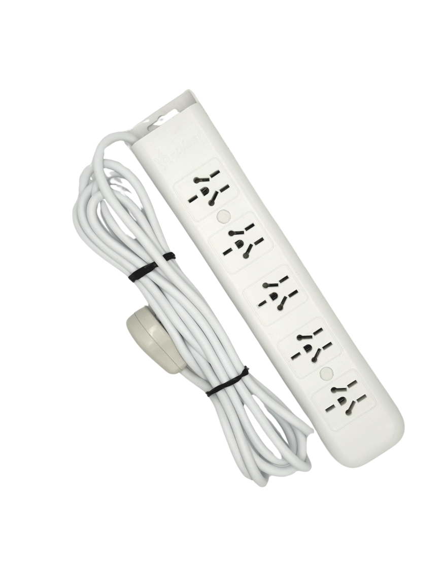 PROLONGADOR ZAPATILLA CANDELA 5 TOMAS C/TÉRMICA BINORMA 1,5 M BLANCA PROLONGADOR ZAPATILLA CANDELA 5 TOMAS C/TÉRMICA BINORMA 1,5 M BLANCA
