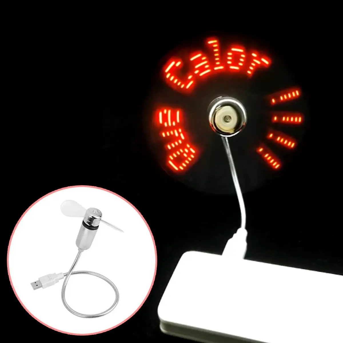 VENTILADOR/LÁMPARA LED USB FLEXIBLE