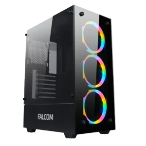 GABINETE GAMER ATX FALCOM G-8012 FAN RAINBOW X3 VIDRIO TEMPLADO