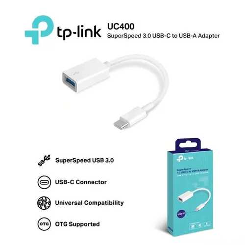 TP LINK ADAPTADOR DE USB TIPO C A USB HEMBRA UC400 TP LINK ADAPTADOR DE USB TIPO C A USB HEMBRA UC400