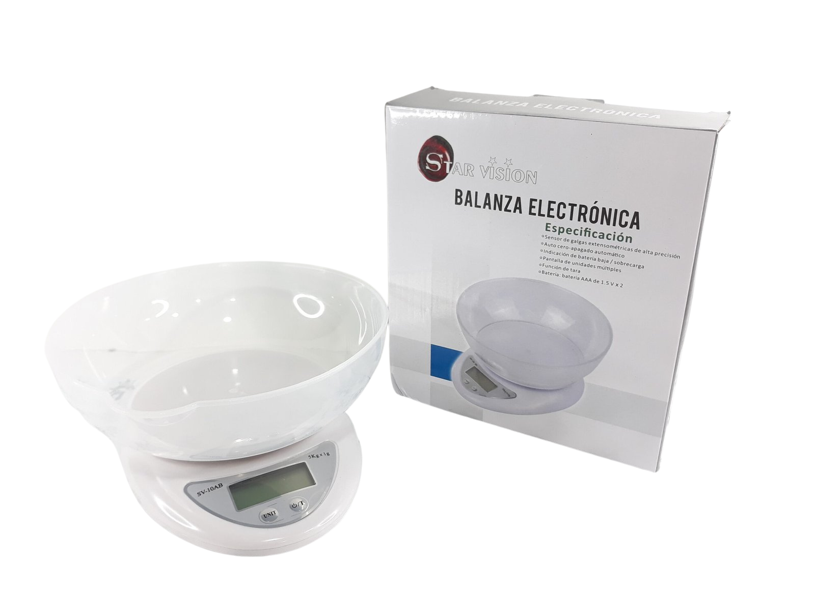 BALANZA DIGITAL DE COCINA CON BOWL STAR VISION 5KG