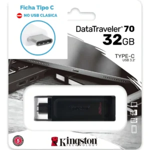 PENDRIVE KINGSTON DT70 32 GB USB USB-C 3,2 – SALIDA TYPE C
