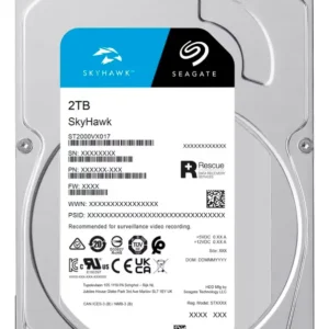 DISCO RÍGIDO SEAGATE SKYHAWK 2TB HD PARA SEGURIDAD SATA ST2000VX017