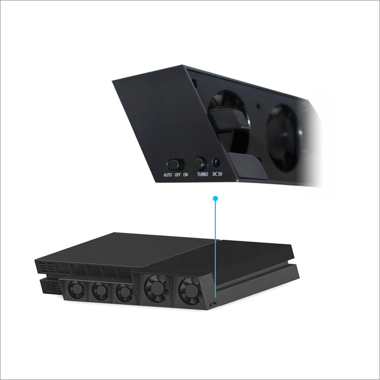COOLER PS4 FAT DOBE 5 VENTILADORES TURBO TP4-005 - Imagen 2