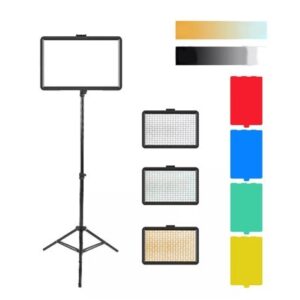 PANEL LED FOTOGRAFIA + LÁMINAS INTERCAMBIABLES 20 CM X 14 CM + TRÍPODE (4966)