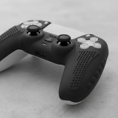 FUNDA DE SILICONA DEHUKA PARA MANDO PS5 CON 2 PROTECTORES DE PULGARES – ANTIGOLPES Y ANTIDESLIZANTE - Imagen 2