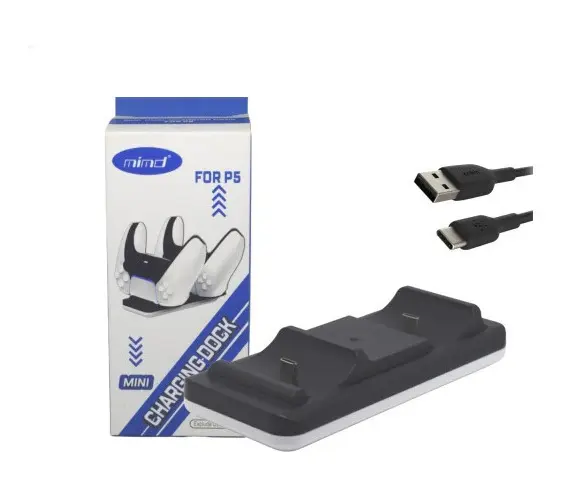 BASE STAND CARGA PARA JOYSTICK PLAY 5 DOBLE INDICADOR LED BASE STAND CARGA PARA JOYSTICK PLAY 5 DOBLE INDICADOR LED