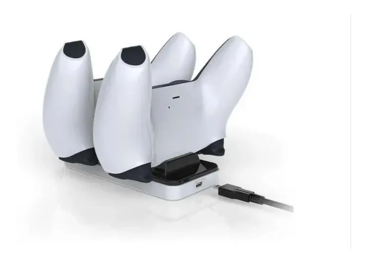 BASE STAND CARGA PARA JOYSTICK PLAY 5 DOBLE INDICADOR LED - Imagen 3