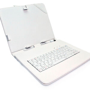FUNDA TABLET 7” CON TECLADO BLANCA/NEGRA