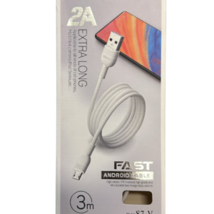 CABLE DE CARGA Y SINCRONIZACIÓN DE DATOS PARA ANDROID TRANYOO USB-MICRO 2A 3 MTS S7-V