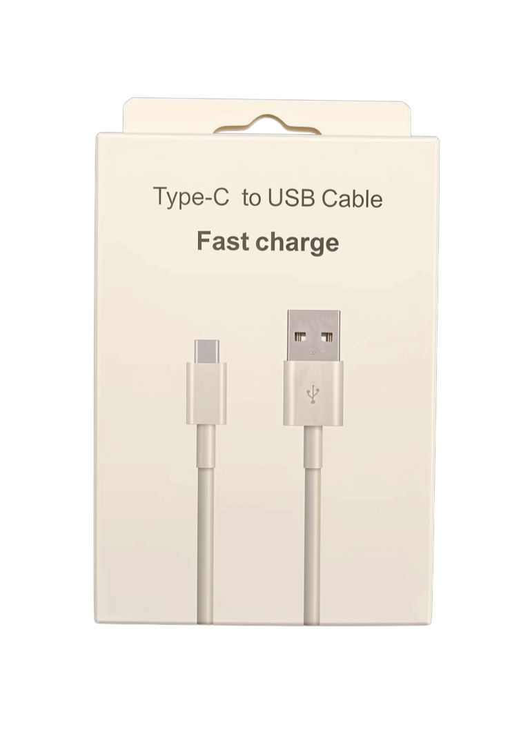 CABLE DE CARGA RÁPIDA USB-C BLANCO CABLE DE CARGA RÁPIDA USB-C BLANCO