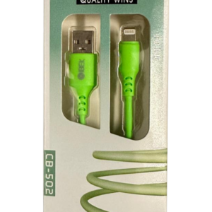 CABLE IBEK DE CARGA RÁPIDA USB-LIGHTNING 3.1A 1 MT