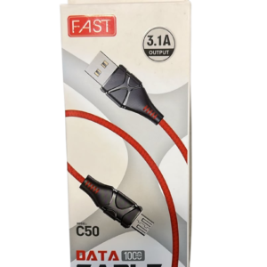 CABLE DE CARGA Y SINCRONIZACIÓN DE DATOS FAST USB-MICRO C50 3.1A 1000MM