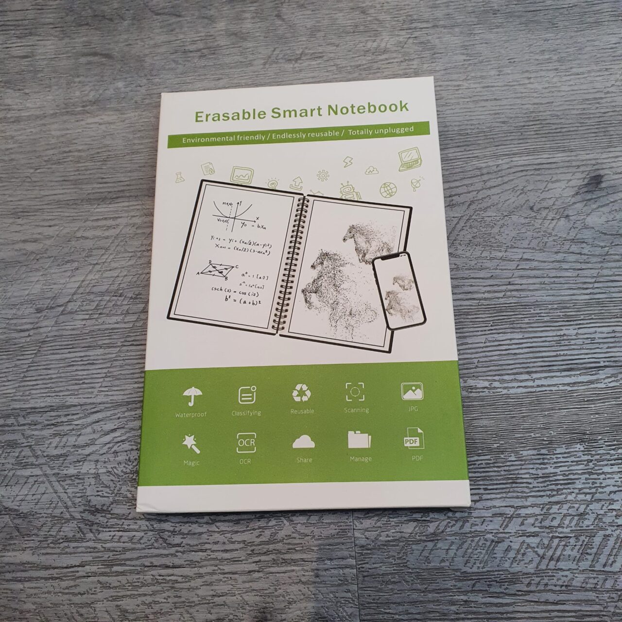 CUADERNO INTELIGENTE REUTILIZABLE DE 50 HOJAS, BORRABLE CON LAPICERA BORRABLE CUADERNO INTELIGENTE REUTILIZABLE DE 50 HOJAS, BORRABLE CON LAPICERA BORRABLE