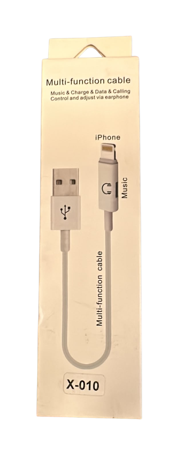 CABLE MULTIFUNCIÓN USB-LIGHTNING + ENTRADA AURICULARES LIGHTNING X-010 CABLE MULTIFUNCIÓN USB-LIGHTNING + ENTRADA AURICULARES LIGHTNING X-010