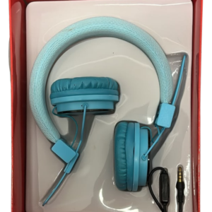 AURICULAR STEREO U PLAY PLEGABLE CON MICRÓFONO CELESTE