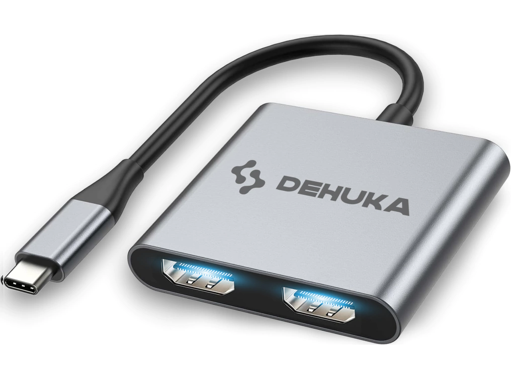ADAPTADOR DEHUKA USB C A 2 HDMI FULL HD 4K ADAPTADOR DEHUKA USB C A 2 HDMI FULL HD 4K