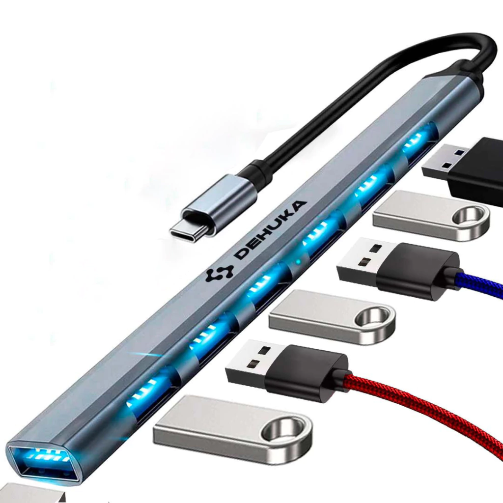ADAPTADOR DEHUKA HUB USB TIPO C A USB 3.0 -7 PUERTOS ADAPTADOR DEHUKA HUB USB TIPO C A USB 3.0 -7 PUERTOS