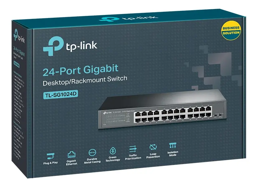 SWITCH GIGABIT 24 PUERTOS MONTAJE EN ESCRITORIO / RACK TL-SG1024D - Imagen 2