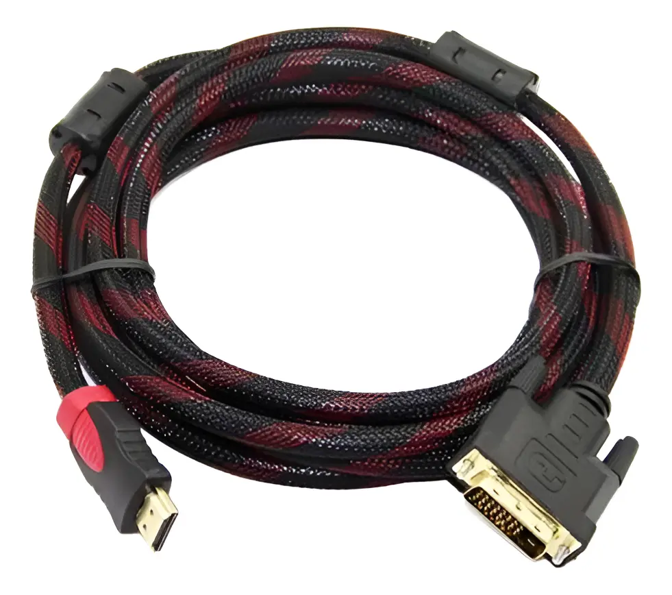 CABLE DVI A HDMI MALLADO 1.5 MTS CABLE DVI A HDMI MALLADO 1.5 MTS