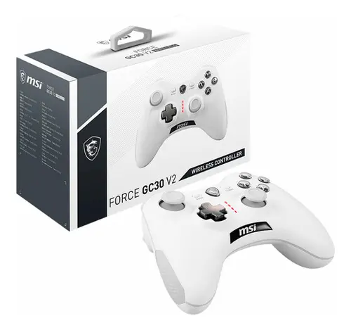 JOYSTICK GAMER MSI FORCE GC30 V2 INALAMBRICO PC XBOX BLANCO - Imagen 2
