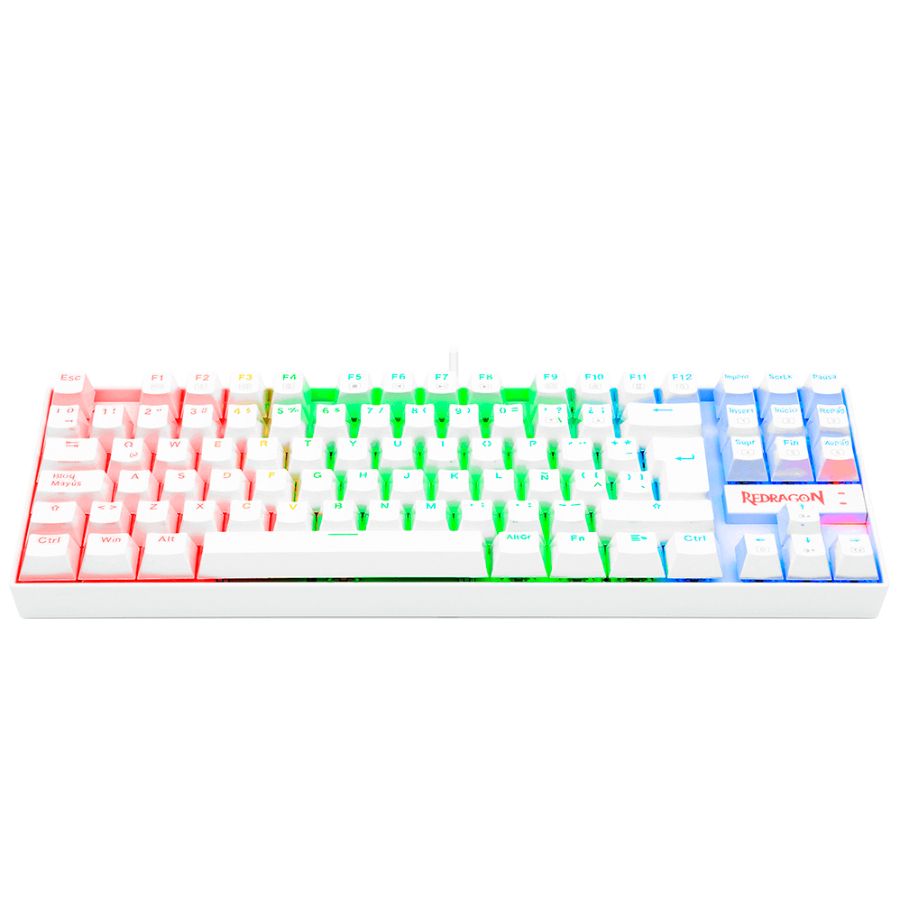 TECLADO GAMER MECÁNICO REDRAGON K552 RGB KUMARA 2 ESPAÑOL BLANCO - Imagen 2