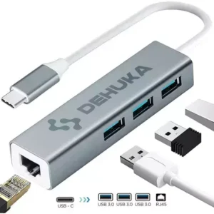HUB DEHUKA USB C RJ45 USB 3.0