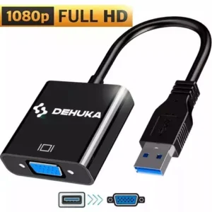 ADAPTADOR CABLE DEHUKA USB 3.0 A VGA EXTENDER DUPLICAR PANTALLA